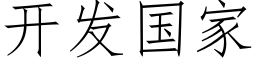 開發國家 (仿宋矢量字庫)