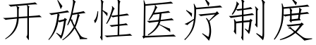 開放性醫療制度 (仿宋矢量字庫)