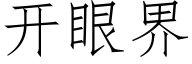 開眼界 (仿宋矢量字庫)