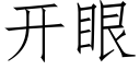 开眼 (仿宋矢量字库)