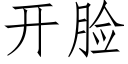 开脸 (仿宋矢量字库)