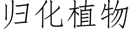 歸化植物 (仿宋矢量字庫)