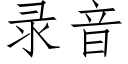 录音 (仿宋矢量字库)