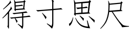 得寸思尺 (仿宋矢量字庫)