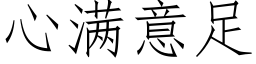 心满意足 (仿宋矢量字库)