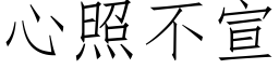 心照不宣 (仿宋矢量字库)