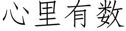 心裡有數 (仿宋矢量字庫)