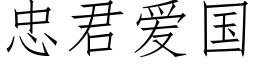 忠君爱国 (仿宋矢量字库)