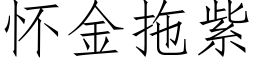 怀金拖紫 (仿宋矢量字库)