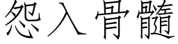 怨入骨髓 (仿宋矢量字庫)