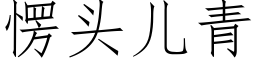 愣頭兒青 (仿宋矢量字庫)