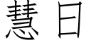 慧日 (仿宋矢量字库)