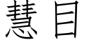 慧目 (仿宋矢量字庫)