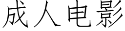 成人电影 (仿宋矢量字库)