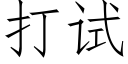 打試 (仿宋矢量字庫)