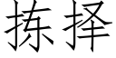 揀擇 (仿宋矢量字庫)