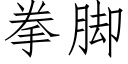 拳腳 (仿宋矢量字庫)