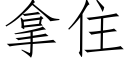 拿住 (仿宋矢量字库)