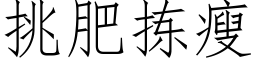 挑肥拣瘦 (仿宋矢量字库)