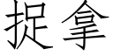 捉拿 (仿宋矢量字库)