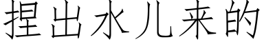 捏出水儿来的 (仿宋矢量字库)