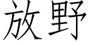 放野 (仿宋矢量字库)