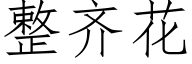 整齐花 (仿宋矢量字库)