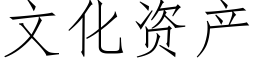 文化资产 (仿宋矢量字库)