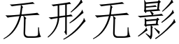 无形无影 (仿宋矢量字库)