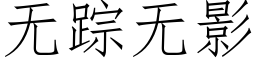 无踪无影 (仿宋矢量字库)