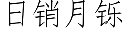 日銷月铄 (仿宋矢量字庫)