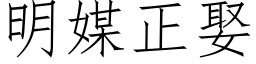 明媒正娶 (仿宋矢量字庫)