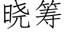 曉籌 (仿宋矢量字庫)