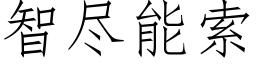 智盡能索 (仿宋矢量字庫)