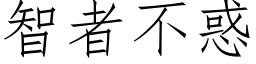 智者不惑 (仿宋矢量字庫)