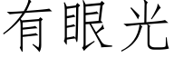 有眼光 (仿宋矢量字庫)