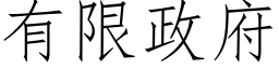 有限政府 (仿宋矢量字庫)