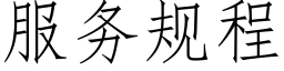 服务规程 (仿宋矢量字库)