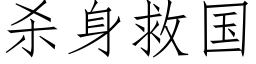 杀身救国 (仿宋矢量字库)