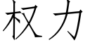 權力 (仿宋矢量字庫)