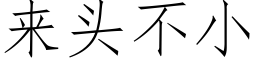 來頭不小 (仿宋矢量字庫)