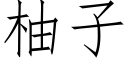 柚子 (仿宋矢量字庫)