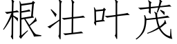 根壮叶茂 (仿宋矢量字库)