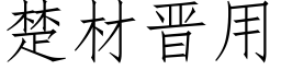 楚材晋用 (仿宋矢量字库)