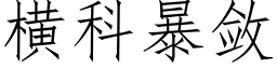 横科暴敛 (仿宋矢量字库)