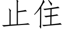 止住 (仿宋矢量字库)