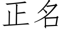 正名 (仿宋矢量字庫)