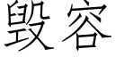 毁容 (仿宋矢量字库)