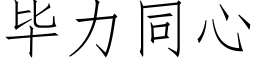 畢力同心 (仿宋矢量字庫)