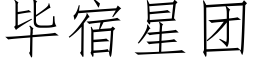 畢宿星團 (仿宋矢量字庫)